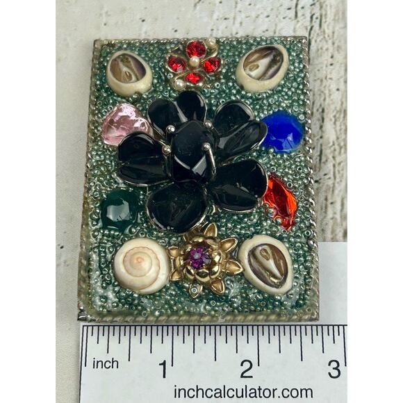 Bling Western Belt Buckle: Upcycled Art Deco Cowgirl Buckle - Picture 2 of 4